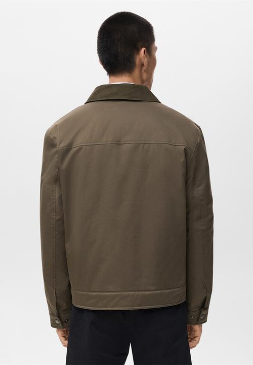 MANGO - Jacket murrey - dark green