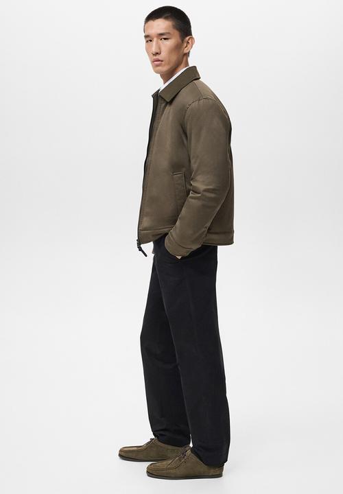 MANGO - Jacket murrey - dark green