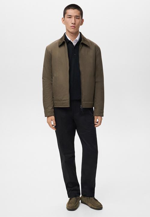 MANGO - Jacket murrey - dark green