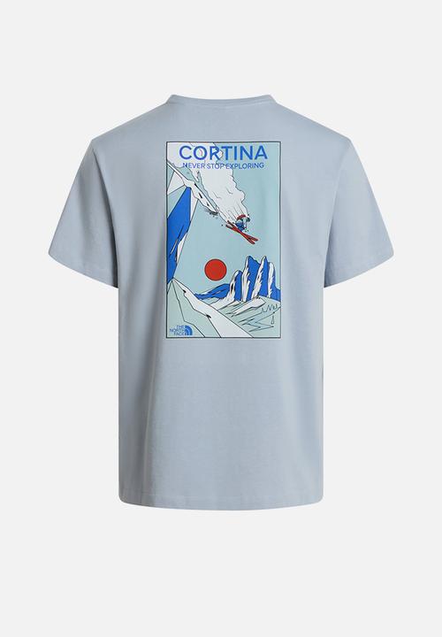 The North Face - Mountain Celebration Relaxed Fit Short Sleeve Tee-Graphic - Frost Grey