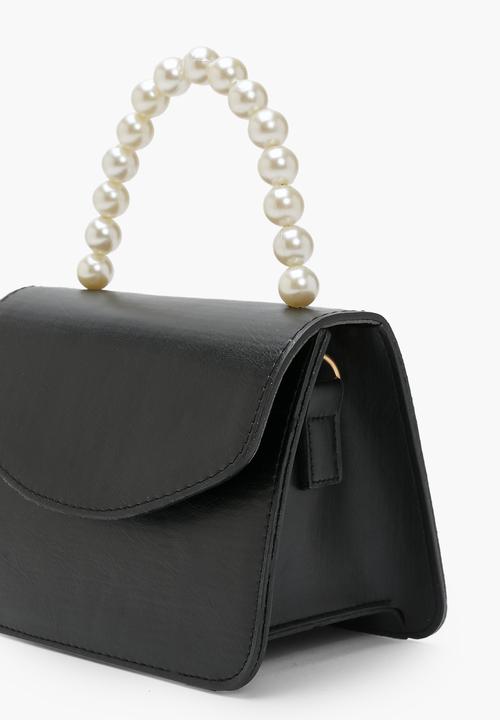 boohoo - Pearl Handle Grab Bag- Black