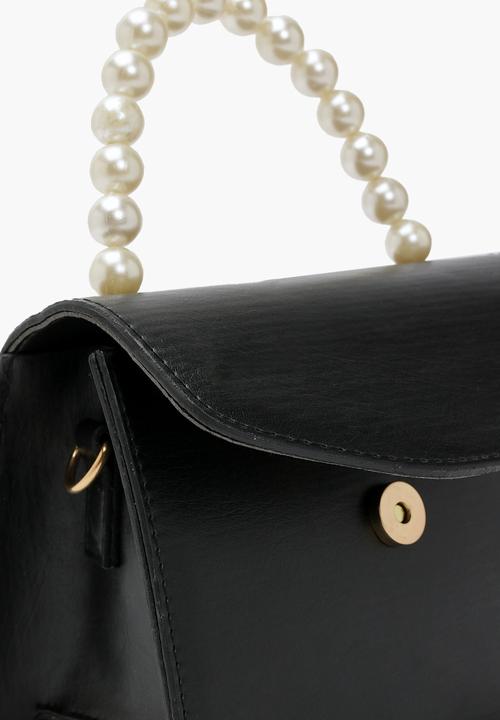 boohoo - Pearl Handle Grab Bag- Black