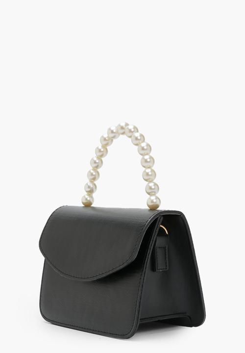 boohoo - Pearl Handle Grab Bag- Black