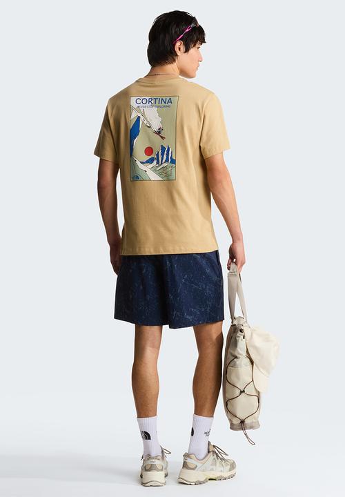 The North Face - M Mountain Celebration Relaxed Fit Short Sleeve Tee-Graphic - Khaki Stone