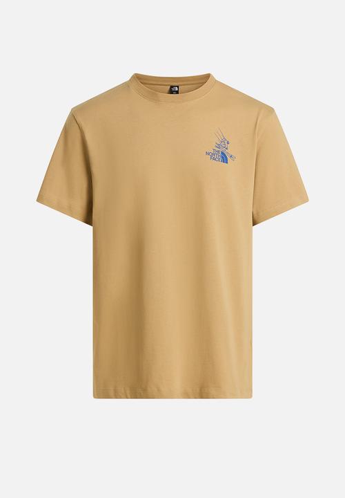 The North Face - M Mountain Celebration Relaxed Fit Short Sleeve Tee-Graphic - Khaki Stone
