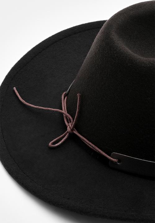 boohoo - Black Star Studded Trim Western Cowboy Hat- Black