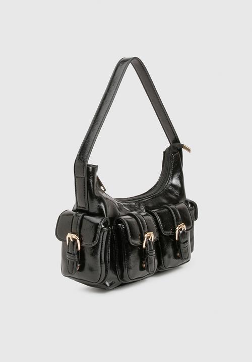 boohoo - Utility Pocket Shoulder Bag- Black