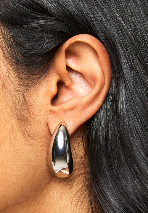 boohoo - 3 Pack Silver Chunky Hoop Earrings- Silver