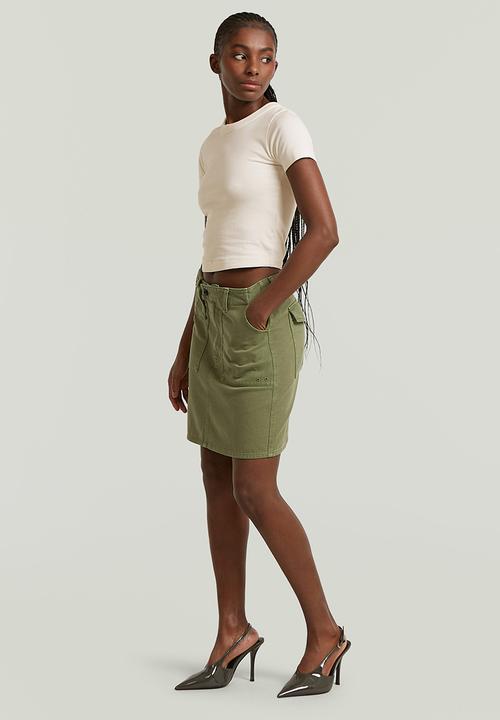 G-STAR - Short cargo skirt wmn - Four leaf clover gd