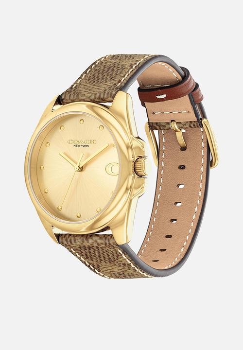 Coach - Greyson 14504111CH Watch - Brown & Gold