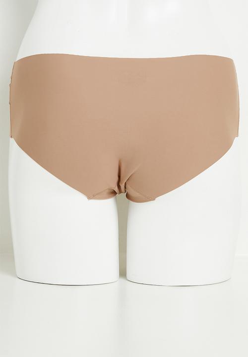 Cotton On - Invisible boyleg brief 2 pk - black/maple sugar