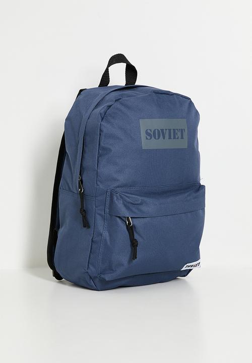 SOVIET - Jazz nylon backpack - navy & grey