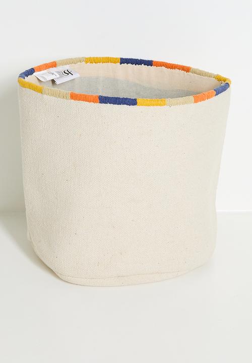 Sixth Floor - Rainbow Woven Basket - Natural