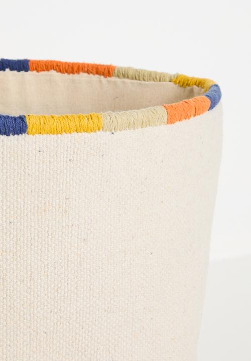 Sixth Floor - Rainbow Woven Basket - Natural
