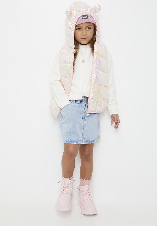 Pop Candy - Puffer vest with animal ears - translucent pink