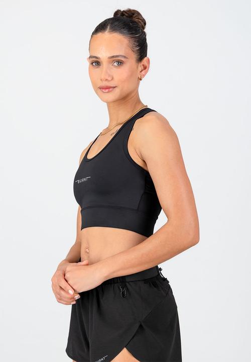 Burnt  - Momentum Sports Bra - Black