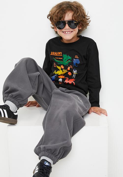 Pop Candy - Dragons graphic print tee - black