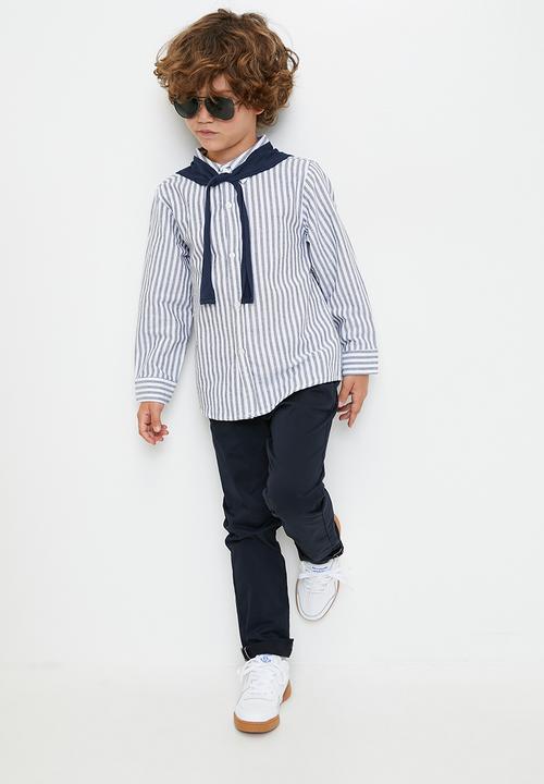 Pop Candy - Striped shirt - light grey/white