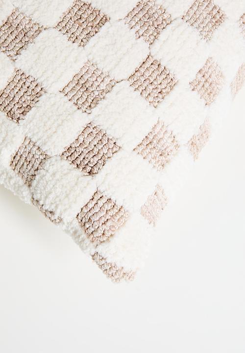 Sixth Floor - Checker Jute Cushion Cover - Natural