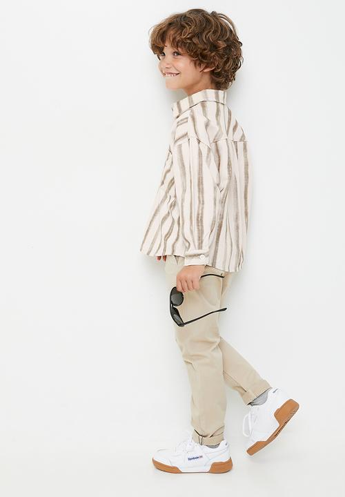 Pop Candy - Brushstroke striped shirt - ecru