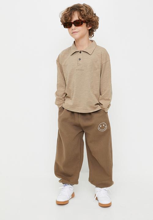 Pop Candy - Cuffed jogger pants - brown