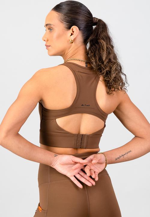 Burnt  - Momentum Sports Bra - Clay