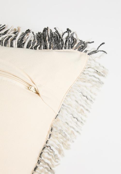 Sixth Floor - Salt & Pepper Woven Cushion Cover - Charcoal