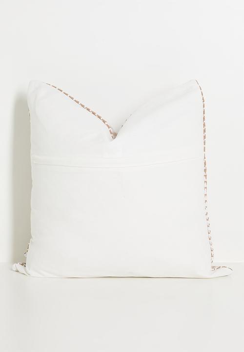 Sixth Floor - Houndstooth Woven Cushion Cover - Beige