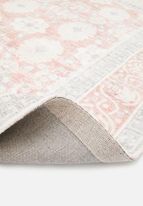 Sixth Floor - Antique Printed Wool Blend Rug - Dusty Pink