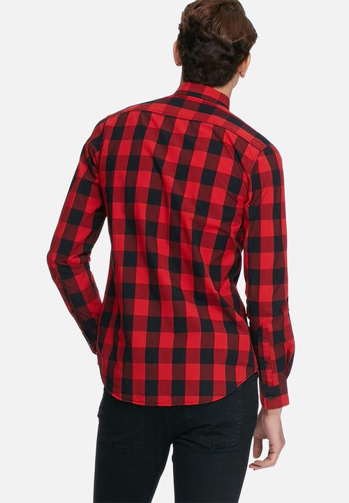 basicthread - Check slim fit shirt