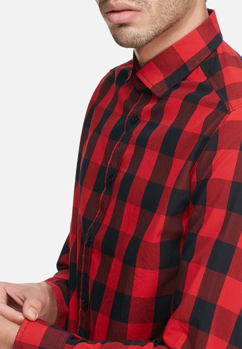 basicthread - Check slim fit shirt