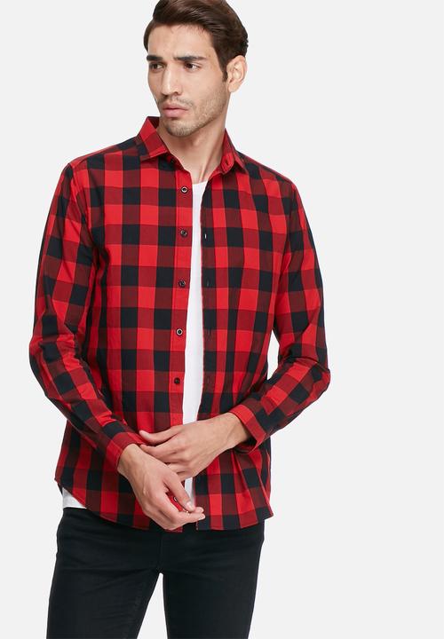basicthread - Check slim fit shirt