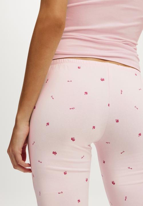 Cotton On - Dreamy soft flare pant - pink kiss lock & key