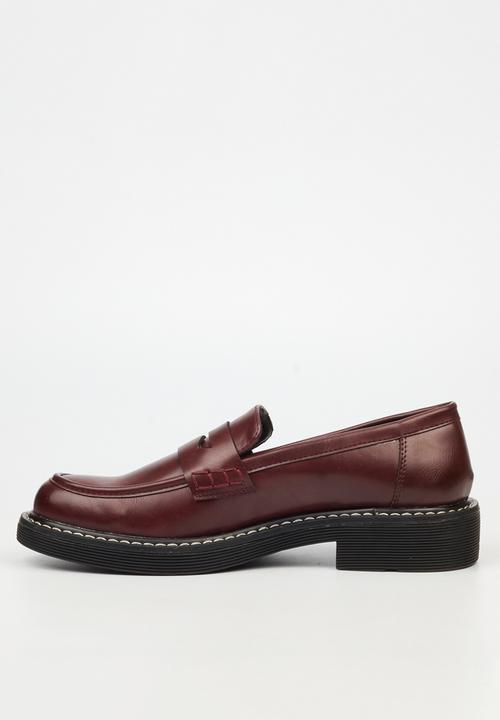 Miss Black - Princeton 5 penny moc derby - burgundy