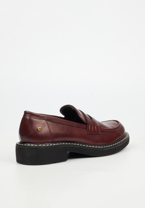 Miss Black - Princeton 5 penny moc derby - burgundy