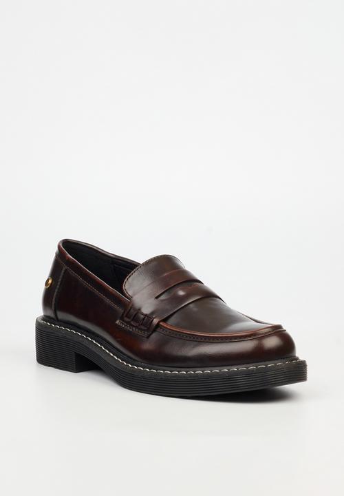 Miss Black - Princeton 5 penny moc derby - chocolate