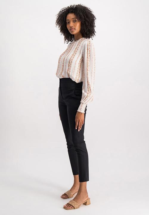 Forever New - Georgia high waist full length pants in black - black