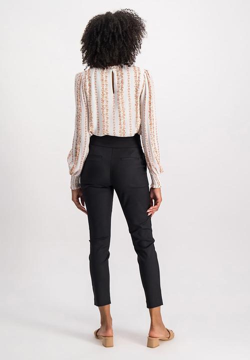 Forever New - Georgia high waist full length pants in black - black