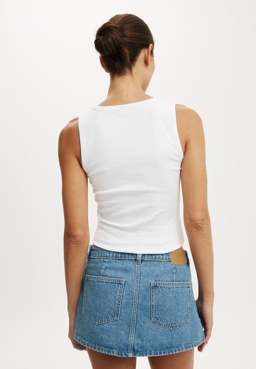 Cotton On - Pleated micro wrap skirt - pisces blue