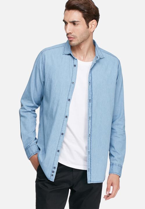 basicthread - Denim regular fit shirt 