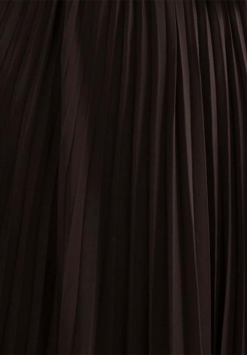 Forever New - Capri bardot pleat hem midi dress in chocolate 