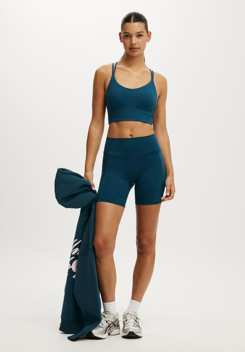 Cotton On - Ultra Soft Side Pocket Bike Short - Tidal Teal