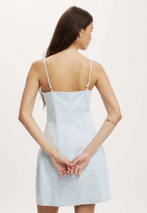 Cotton On - Seamed mini dress - seaside blue