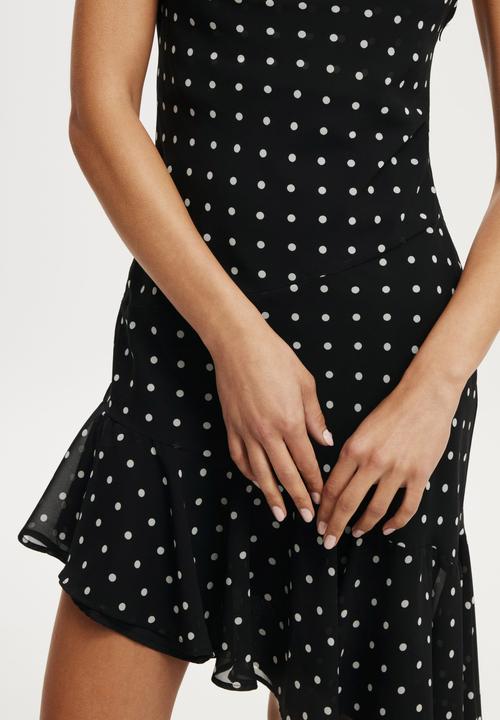 Cotton On - Bridget midi dress - black polka dot