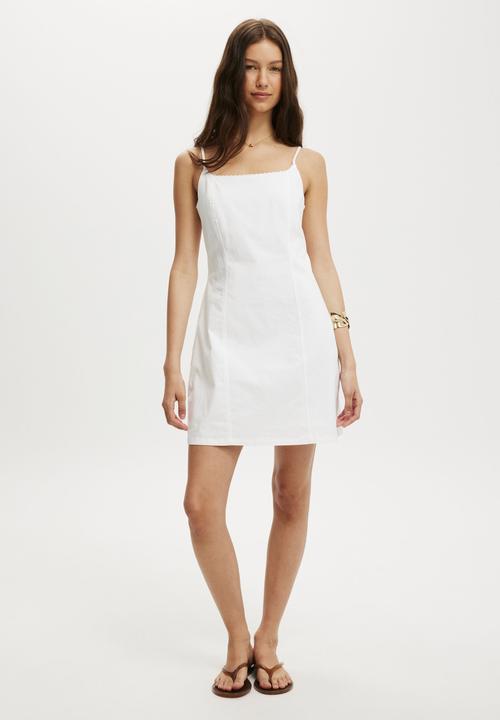 Cotton On - Seamed mini dress - white
