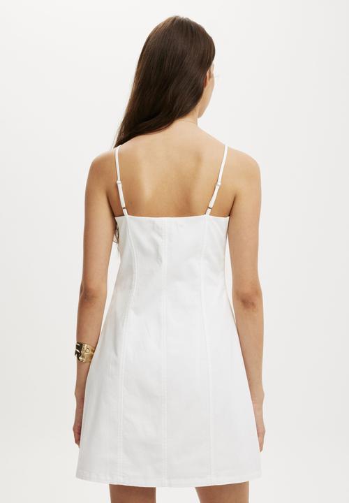 Cotton On - Seamed mini dress - white