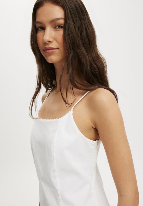 Cotton On - Seamed mini dress - white