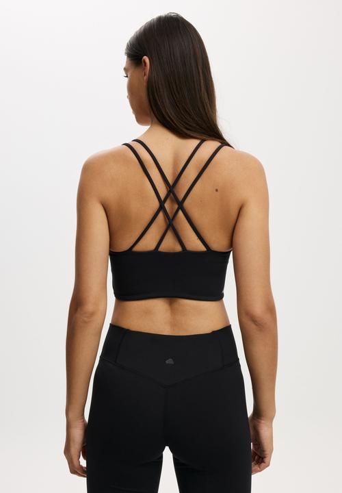 Cotton On - Active Bonded Strappy Tank - Black