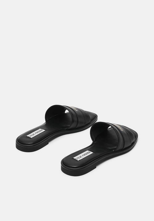 Steve Madden - Ashten slide - black leat