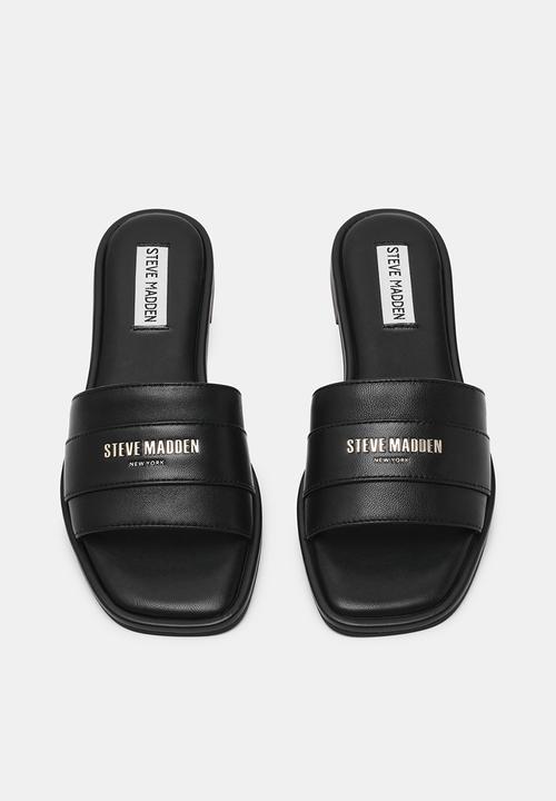 Steve Madden - Ashten slide - black leat